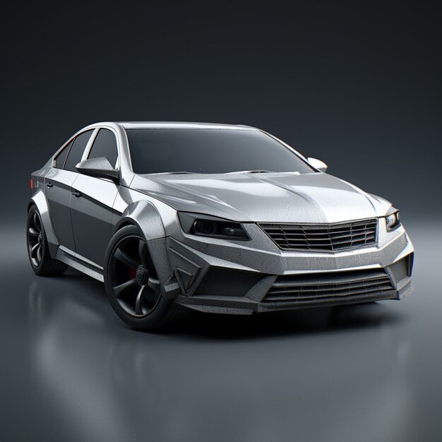 Automobile 3D con sfondo semplice