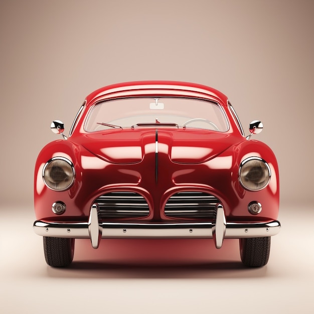 Automobile 3D con sfondo semplice