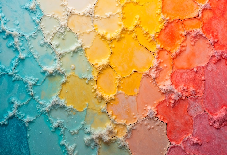 Foto gratuito avvicinarsi ai dettagli della consistenza della vernice colorata