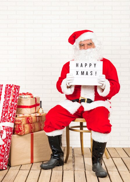 Babbo Natale saluto con il Natale