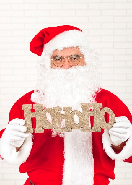 Babbo Natale saluto con il Natale