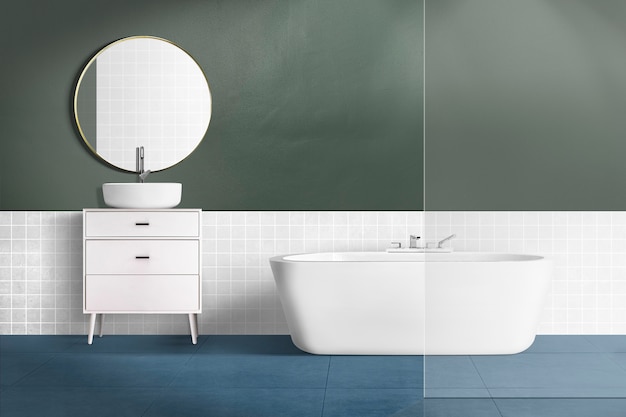 Bagno moderno design d'interni autentico