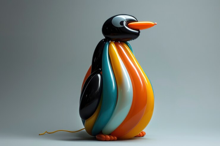 Foto gratuito ballon twist a forma di pinguino