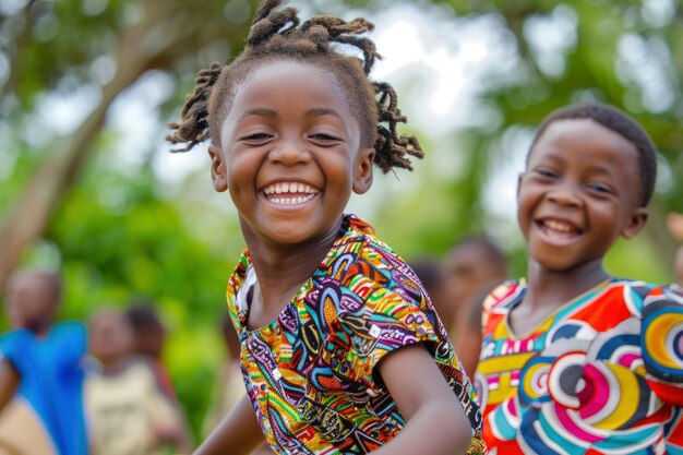 Bambini africani che si godono la vita