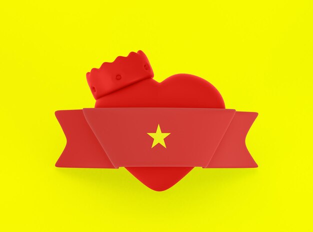Bandiera del cuore del Vietnam