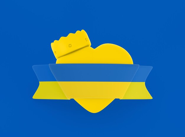 Bandiera del cuore dell'Ucraina