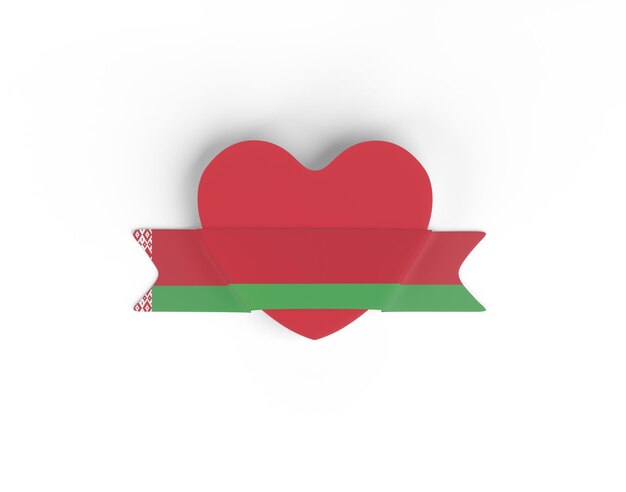 Bandiera del cuore della bandiera della Bielorussia