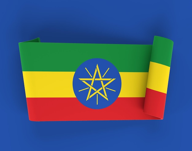 Bandiera del nastro dell'Etiopia