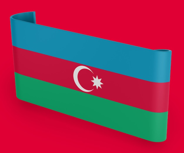 Bandiera del nastro della bandiera dell'Azerbaigian