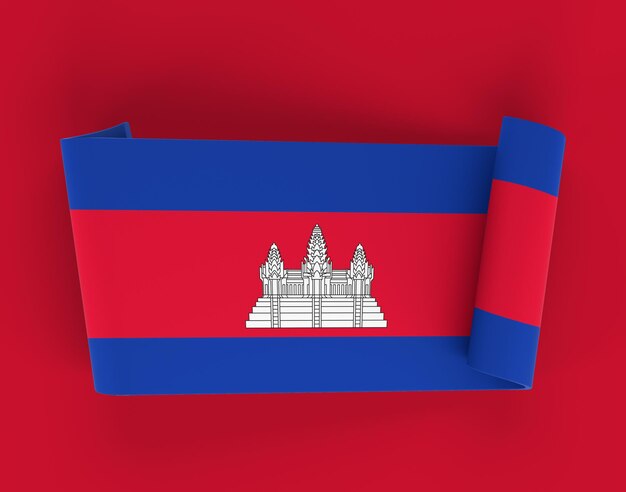 Bandiera del nastro della Cambogia