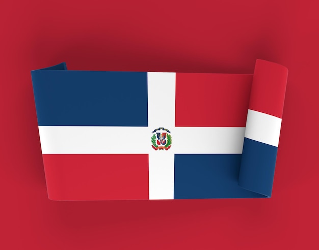 Bandiera del nastro della Repubblica Dominicana