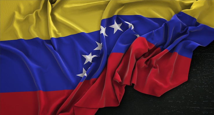 Foto gratuito bandiera del venezuela rugosa su sfondo scuro 3d rendering