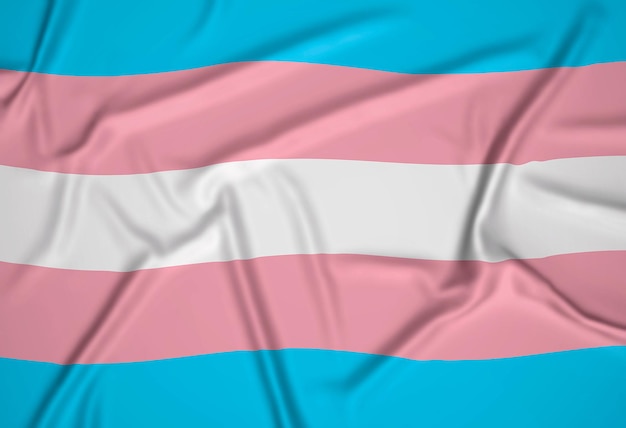 Bandiera dell'orgoglio transessuale realistico