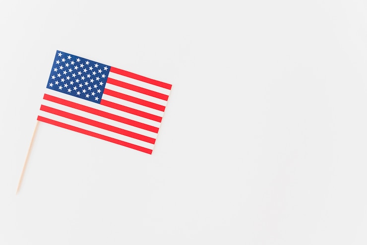 Foto gratuito bandiera di carta degli stati uniti d&#39;america