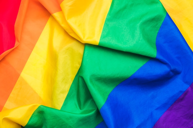 Bandiera gay arcobaleno luminoso