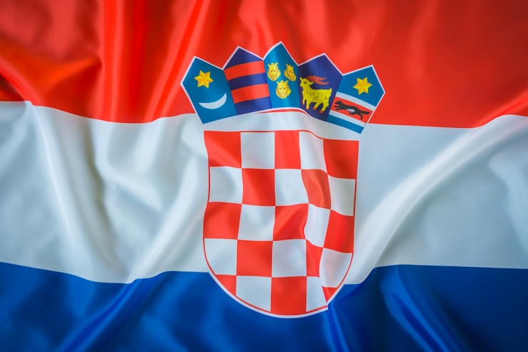 Foto gratuito bandiere della croazia.