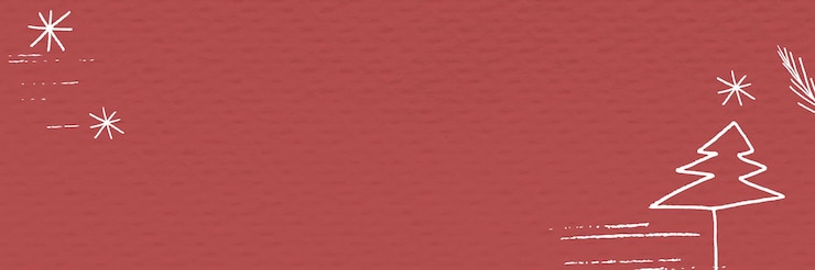 Foto gratuito banner di social media natalizio rosso con spazio di progettazione