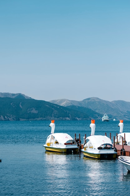 barca da canale nel lago