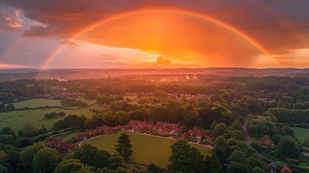 Bel arcobaleno in natura