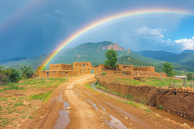 Bel arcobaleno in natura