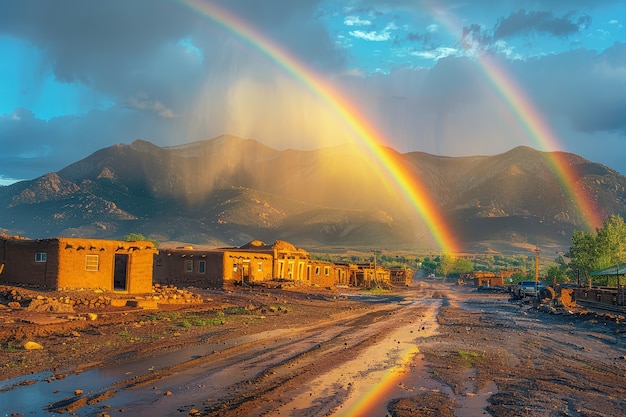 Bel arcobaleno in natura