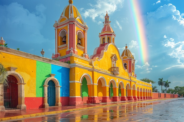 Bel arcobaleno in natura