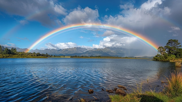 Bel arcobaleno in natura