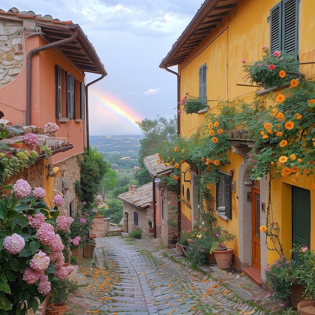 Bel arcobaleno in natura