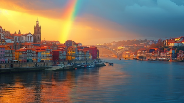 Bel arcobaleno in natura