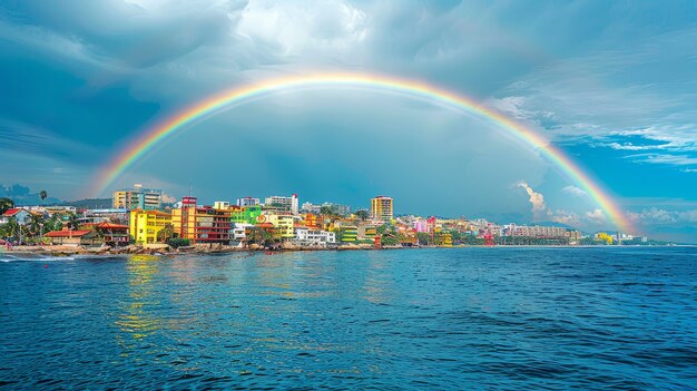 Bel arcobaleno in natura