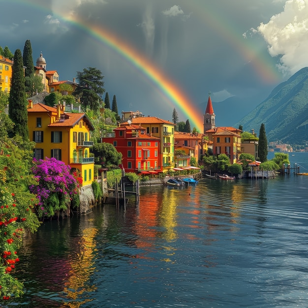 Bel arcobaleno in natura