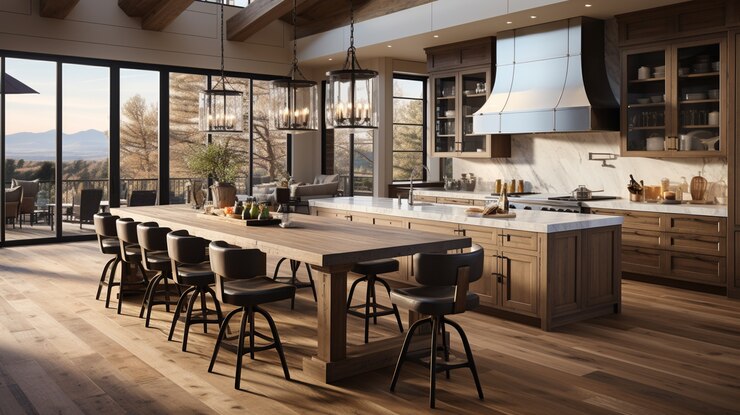Foto gratuito bel design degli interni della cucina