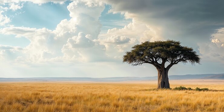 Foto gratuito bel paesaggio con un albero