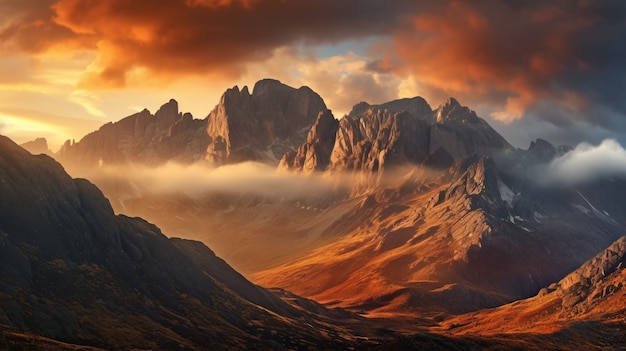 Bel paesaggio di montagne