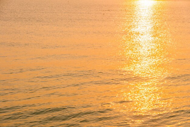 Bella alba sulla spiaggia e sul mare