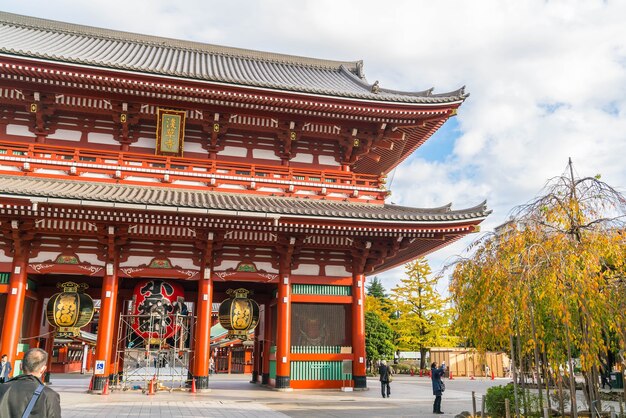 Bella architettura al tempio di Sensoji intorno all&#39;asakusa zona in Giappone