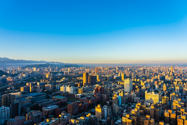 Bella architettura che costruisce la città di Taipeh