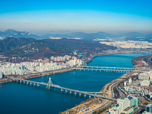 Bella architettura edificio nella città di Seoul