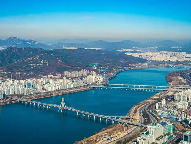 Bella architettura edificio nella città di Seoul