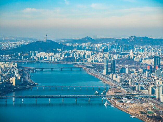 Bella architettura edificio nella città di Seoul