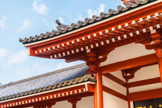 Bella architettura edificio tempio senso è il famoso luogo per visitare nella zona di asakusa