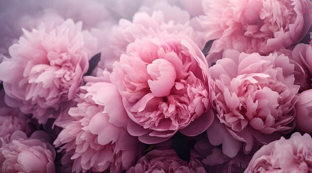 Bella carta da parati con fiori rosa