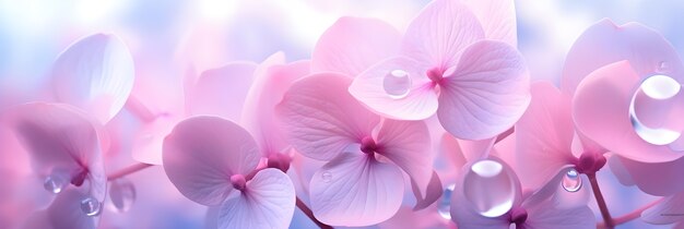 Bella carta da parati con fiori rosa
