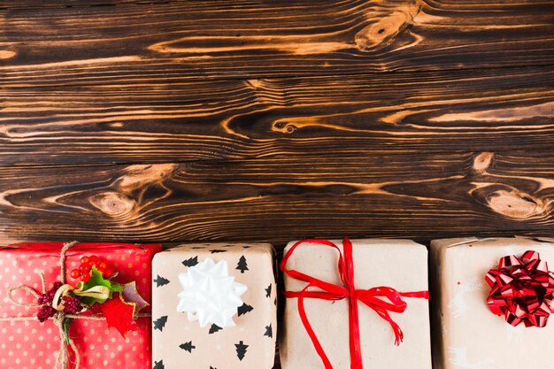 Bella composizione di regali di Natale