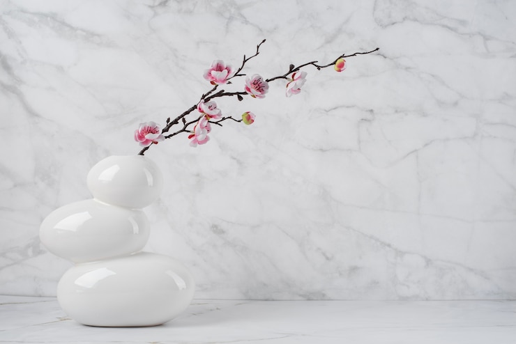 Foto gratuito bella composizione ikebana