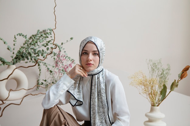 Bella donna che indossa l'hijab