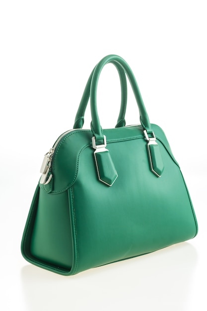 Bella eleganza e borsa verde di moda di lusso