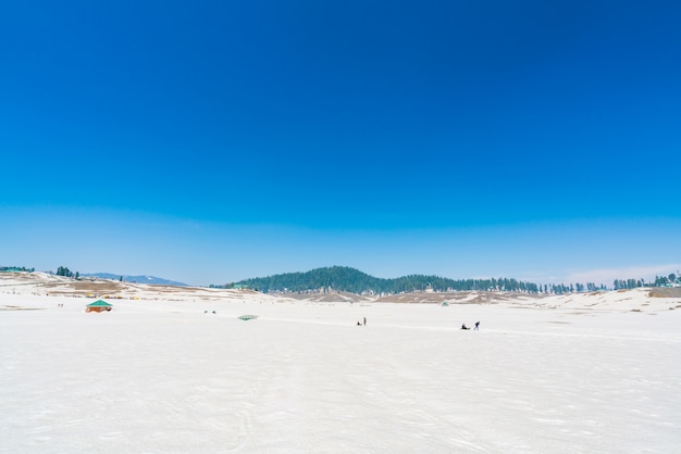 Bella montagne innevate paesaggio dello stato di Kashmir, India.