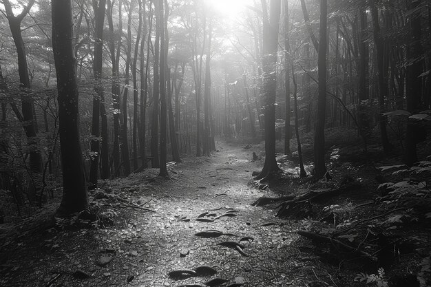 Bella scena della foresta giapponese