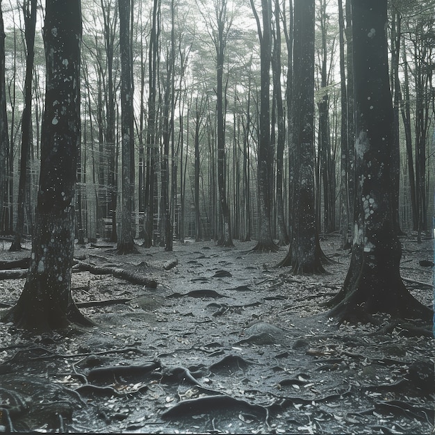 Bella scena della foresta giapponese